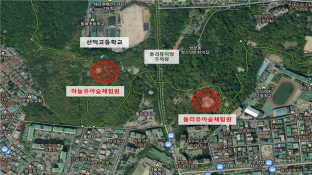 둘리,하늘 유아숲체험원