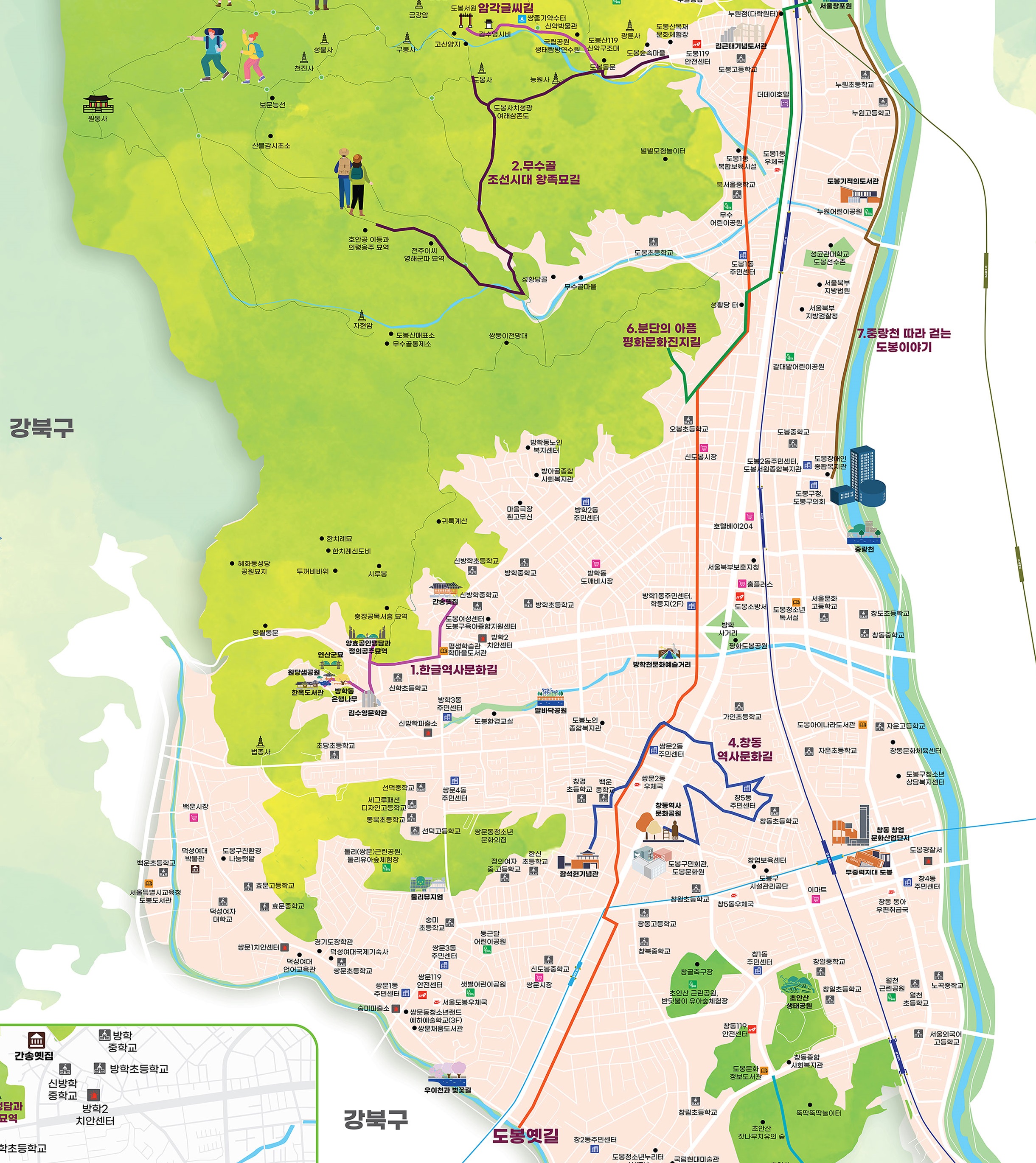 歴史文化道の地図